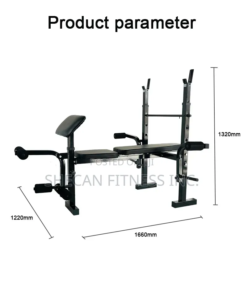Multi Function Weight Lifting Foldable Bench Press With 60kg Weight