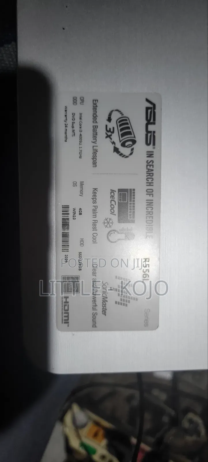 Laptop Asus 4GB HDD 128GB
