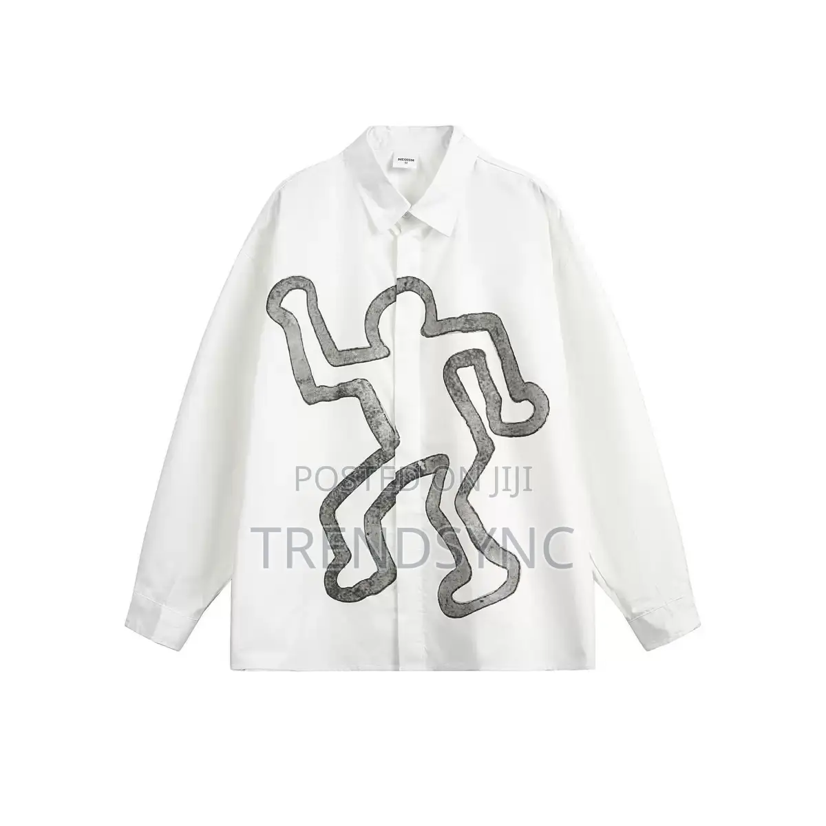 Neoism Abstract Silhouette Oversized Shirt