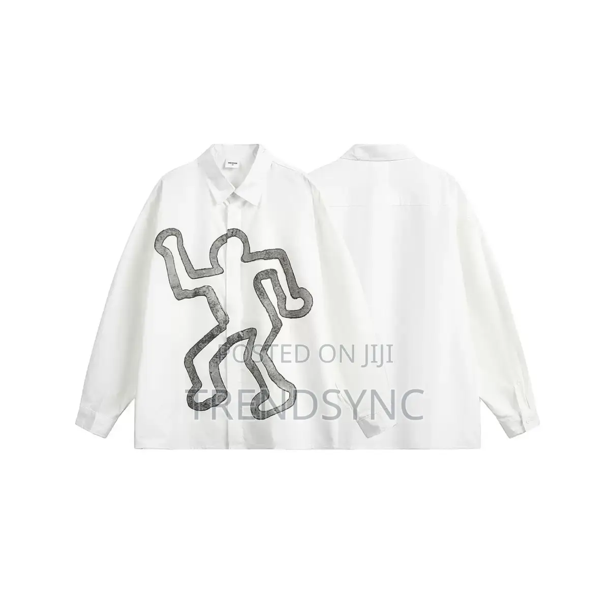 Neoism Abstract Silhouette Oversized Shirt