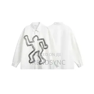 Neoism Abstract Silhouette Oversized Shirt