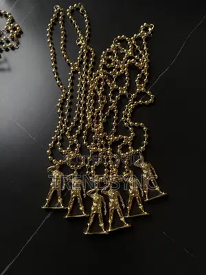 Premium Soldier Bead Steel Necklace - Urban Streetwear Gold Silver