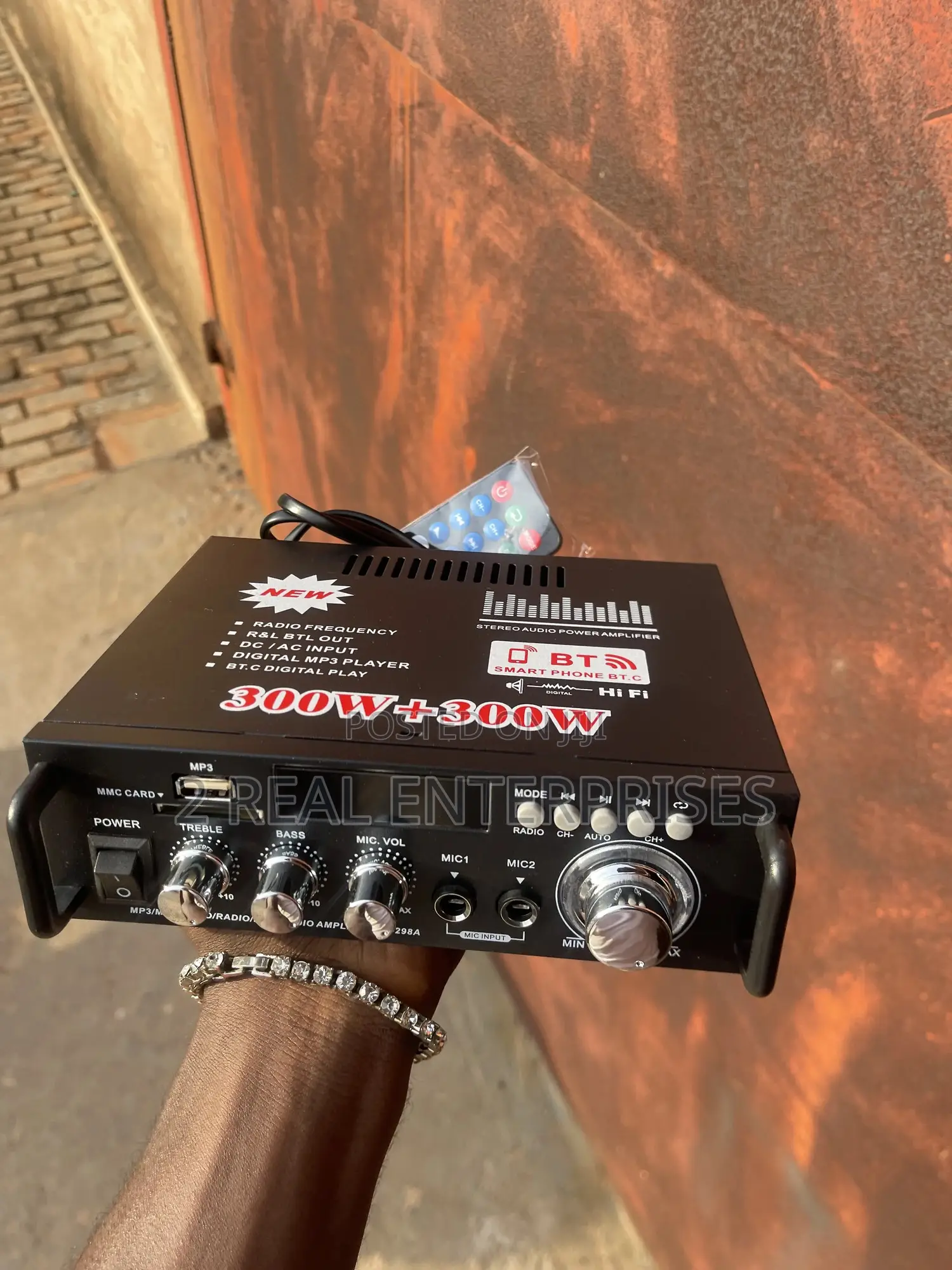 Audio Amplifier With Bluetooth, Radio, Aux,Usb,Sd Card,Karaoke, 600w
