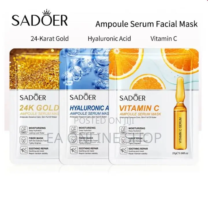 Sadoer Ampoule Serum Facial Mask – 3pc Set