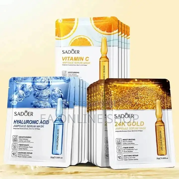 Sadoer Ampoule Serum Facial Mask – 3pc Set