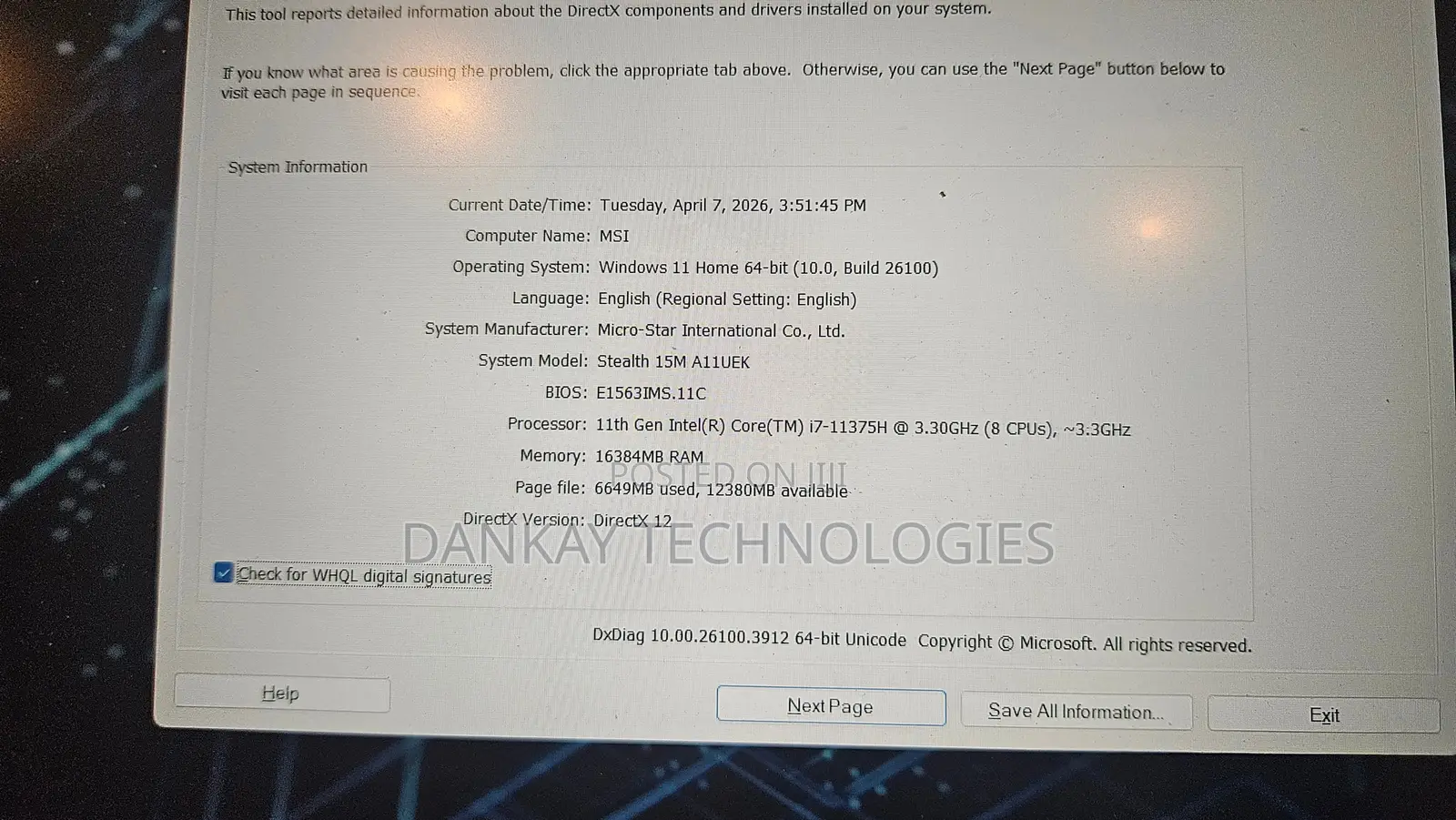 Laptop MSI Stealth 17 Studio A13VI-012US 16GB Intel Core i7 SSD 512GB