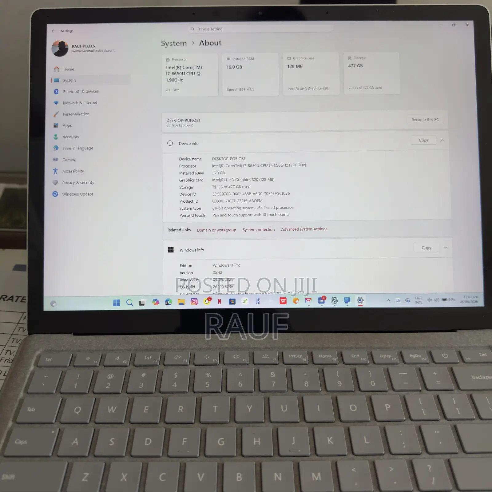 Laptop Microsoft Surface 2 16GB Intel Core i7 SSD 500GB