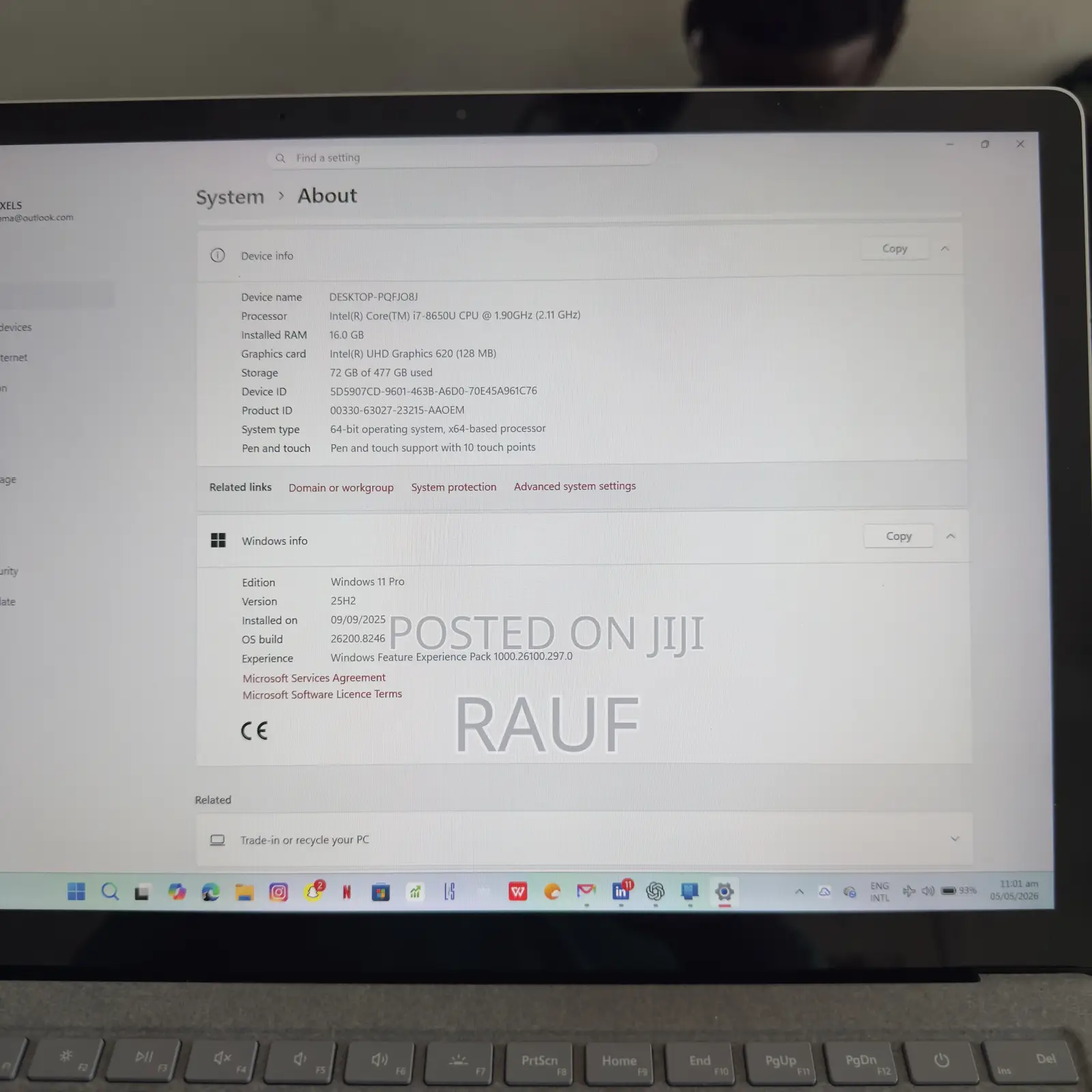 Laptop Microsoft Surface 2 16GB Intel Core i7 SSD 500GB