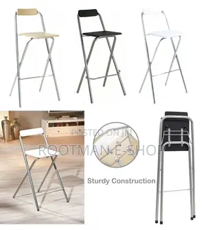 Folding Bar Stool High Breakfast Chairs With Backrest,Portable Kitchen