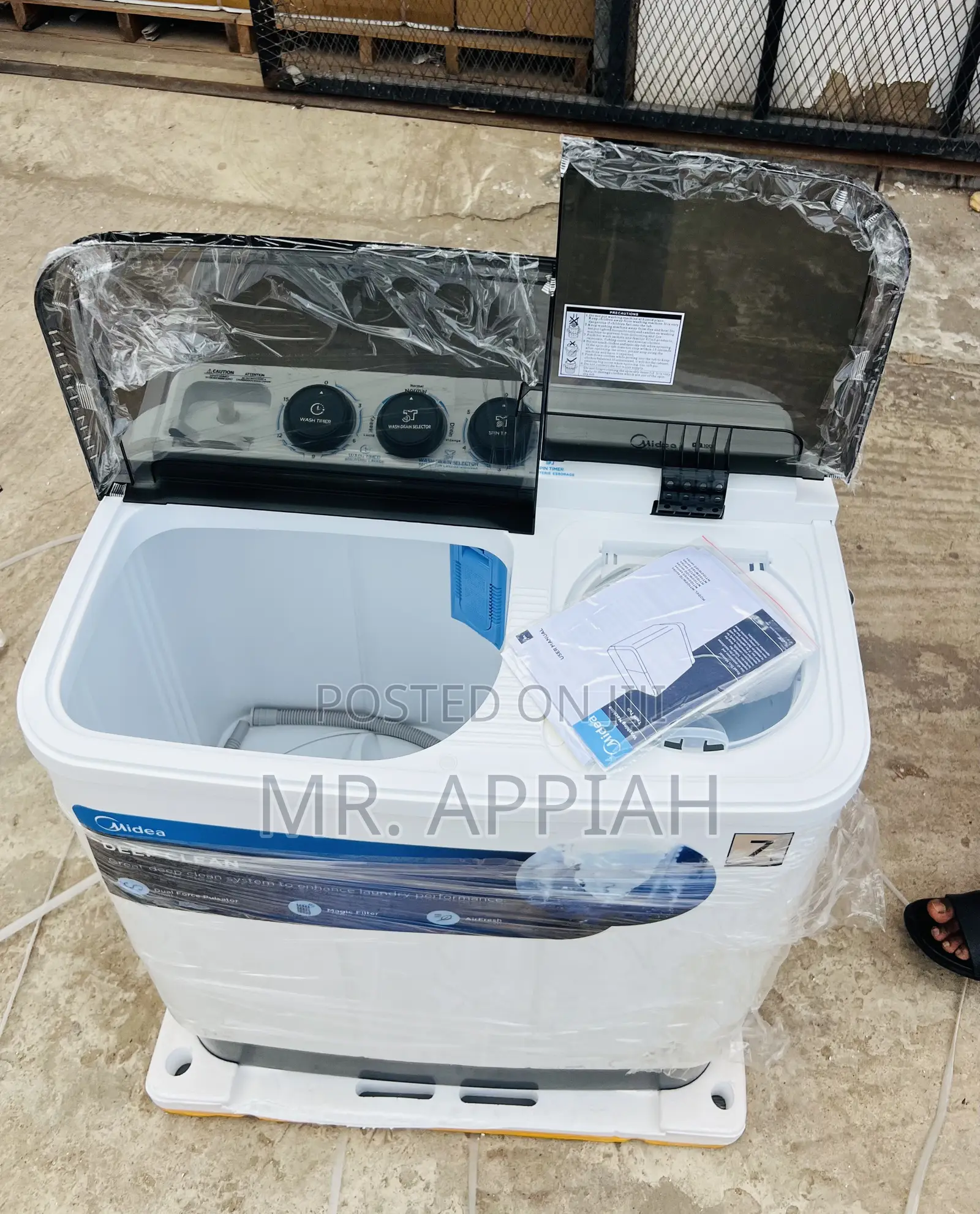 Order Original Midea 7kg Twin Tub Washing Machine With Spin Dry