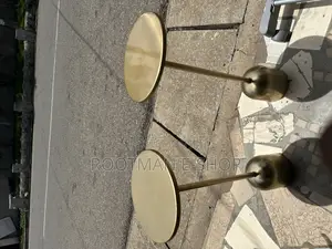 2 Piece Habitat Martini Side Tables in a Brushed Gold Finish