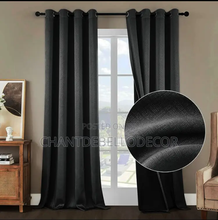 Charcoal Grey High Dence Total Thermal Insulated Blackout Curtains