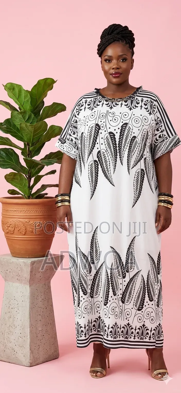 Black White Long Dress