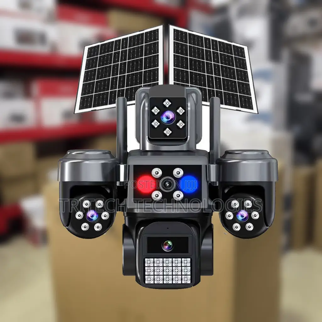 4 Lenses, 1 Ptz, 1 Illumination, 4g Solar Camera Io-Sg406