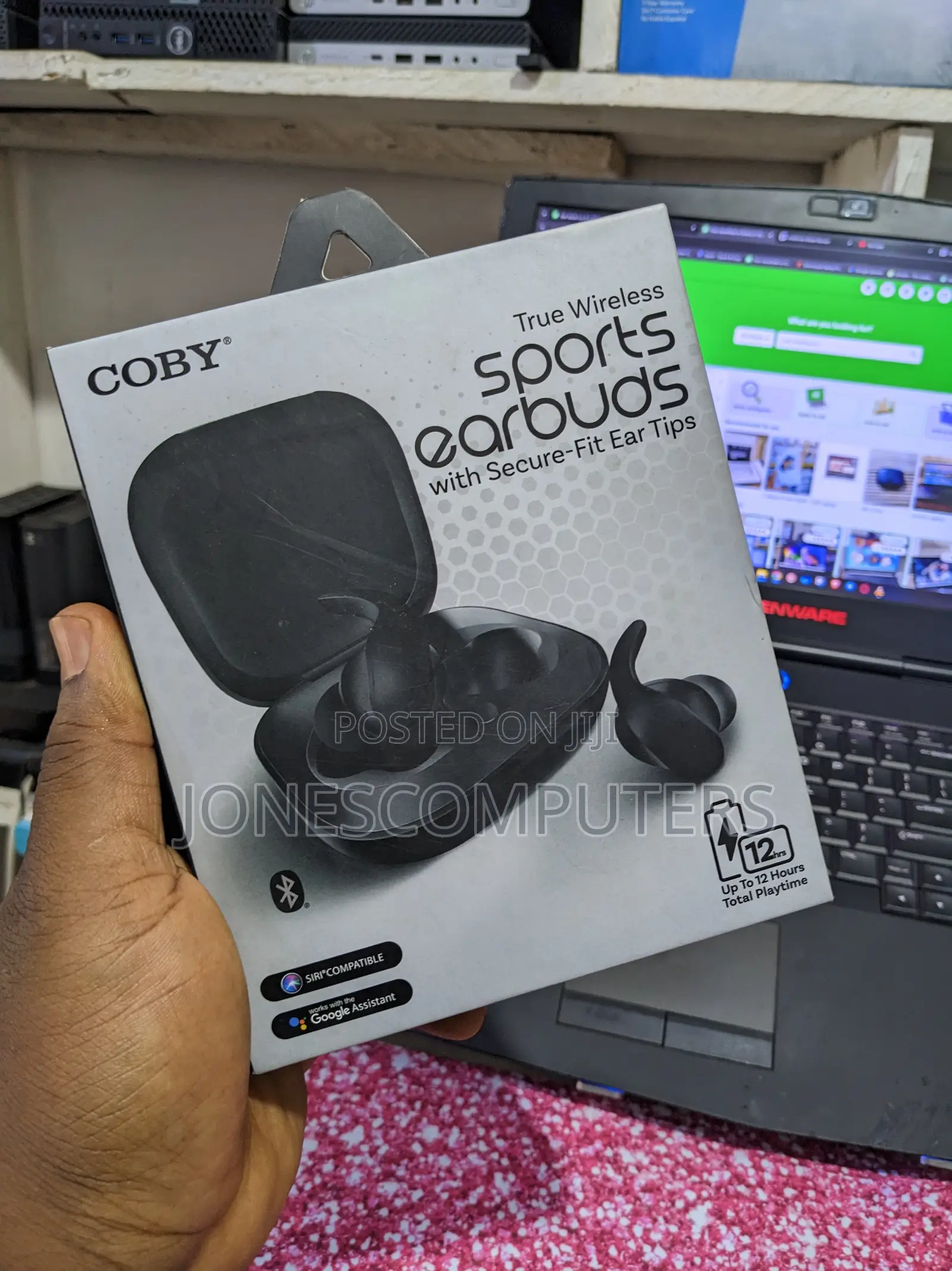 Coby Sports True Wireless Earbuds (Secure-Fit Ear Tips)