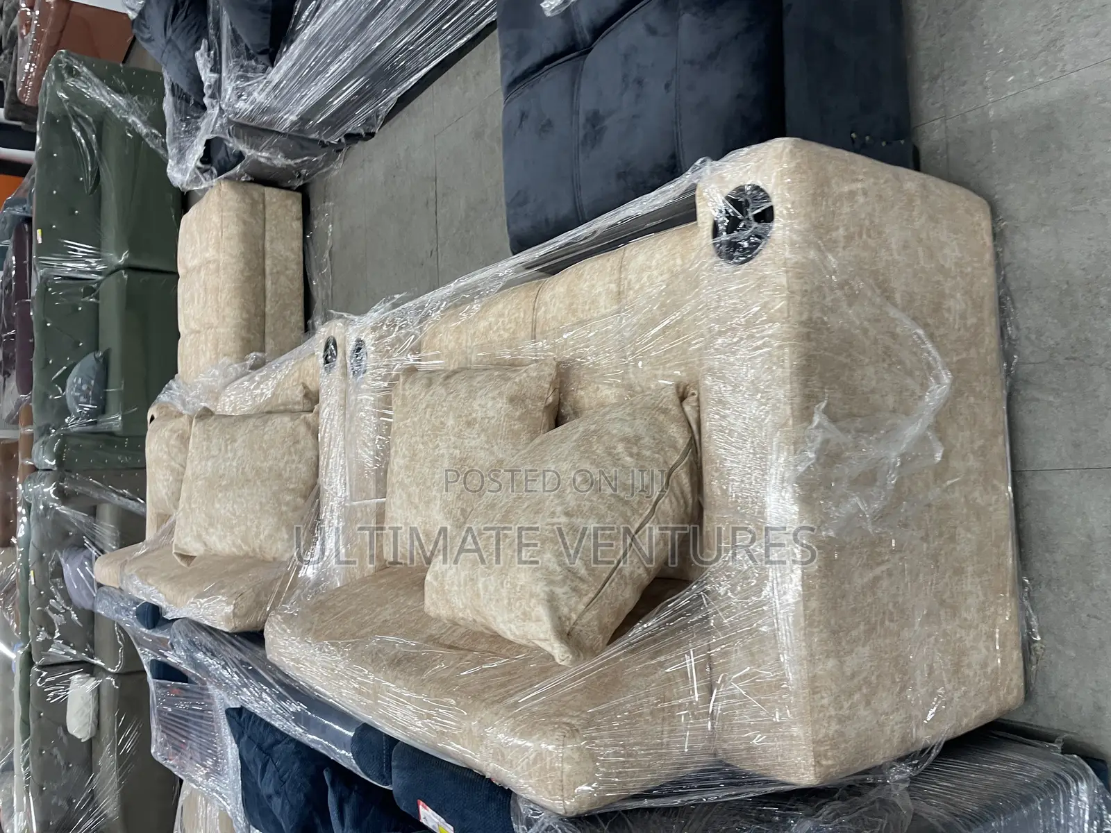 Brand New Beige L-Shaped Sofa Set(Imported From Turkey)