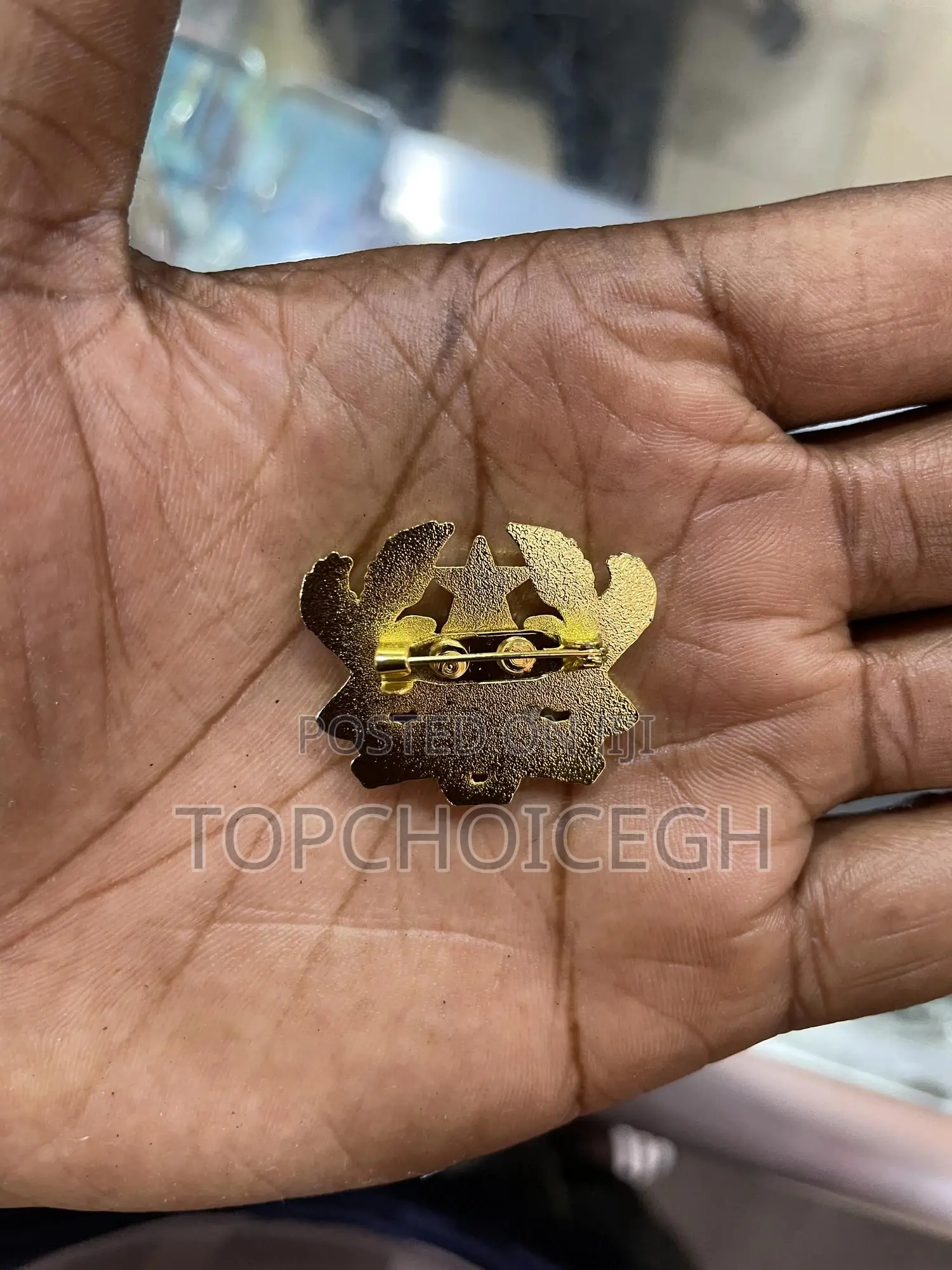 Ghana Coat of Arms Enamel Lapel Pin Badge