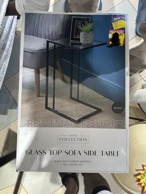Home Essentials Sofa Table With Glass Top