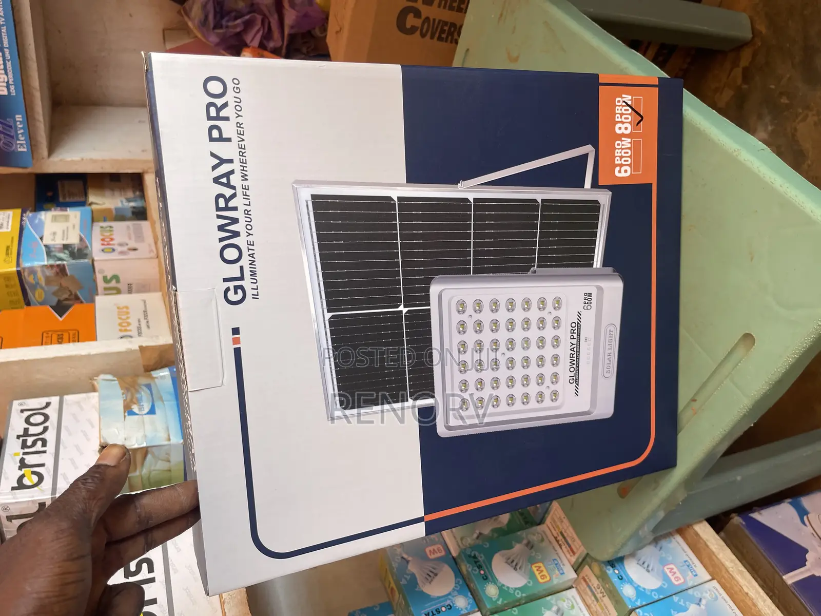 800watts Solar = Glowray Pro Illuminate Your Life Wherever You Go