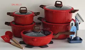 Donnor Red Granite Nonstick Cookware Set (Location: Kumasi)