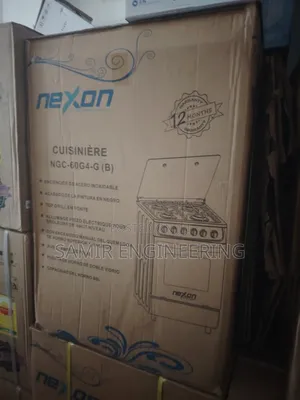 Nexon NGC-60g4-G(B)Stylish 60x60 Cm Black Glasstop 4burner Gas Cooker