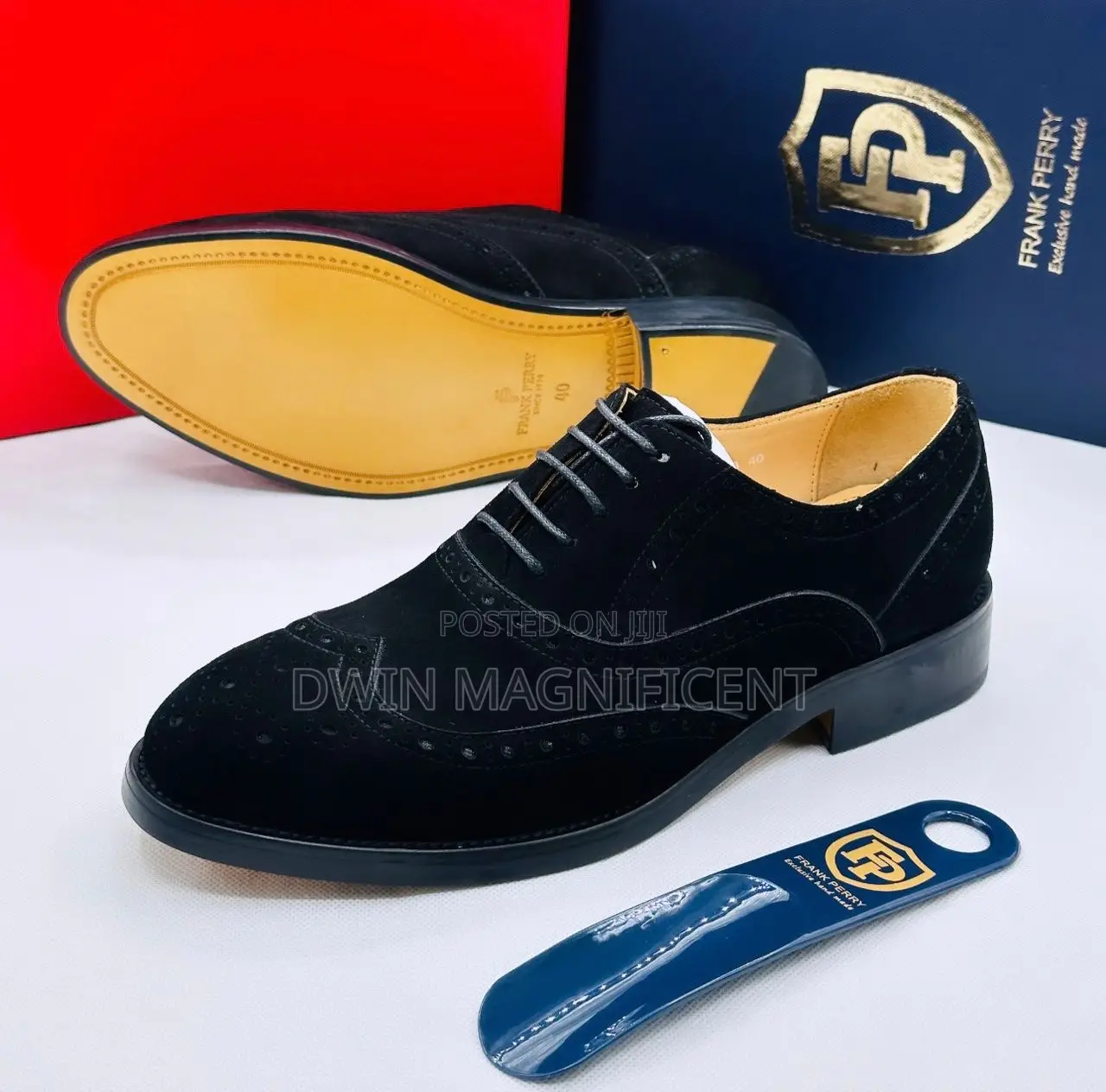 Frank Perry Brand Leather and Suede Men's Brogues