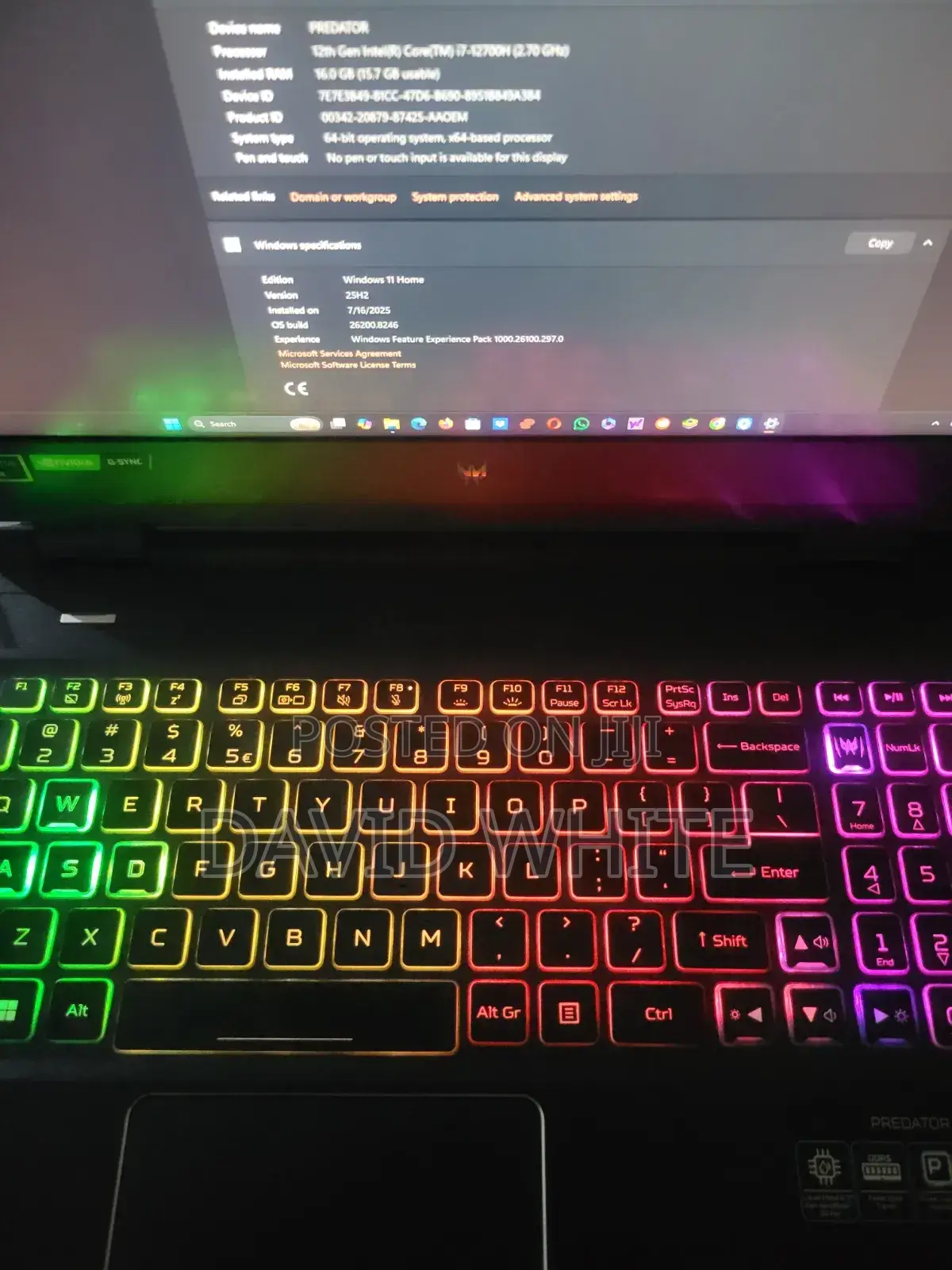 Laptop Acer Predator Helios 300 16GB Intel Core i7 SSD 512GB