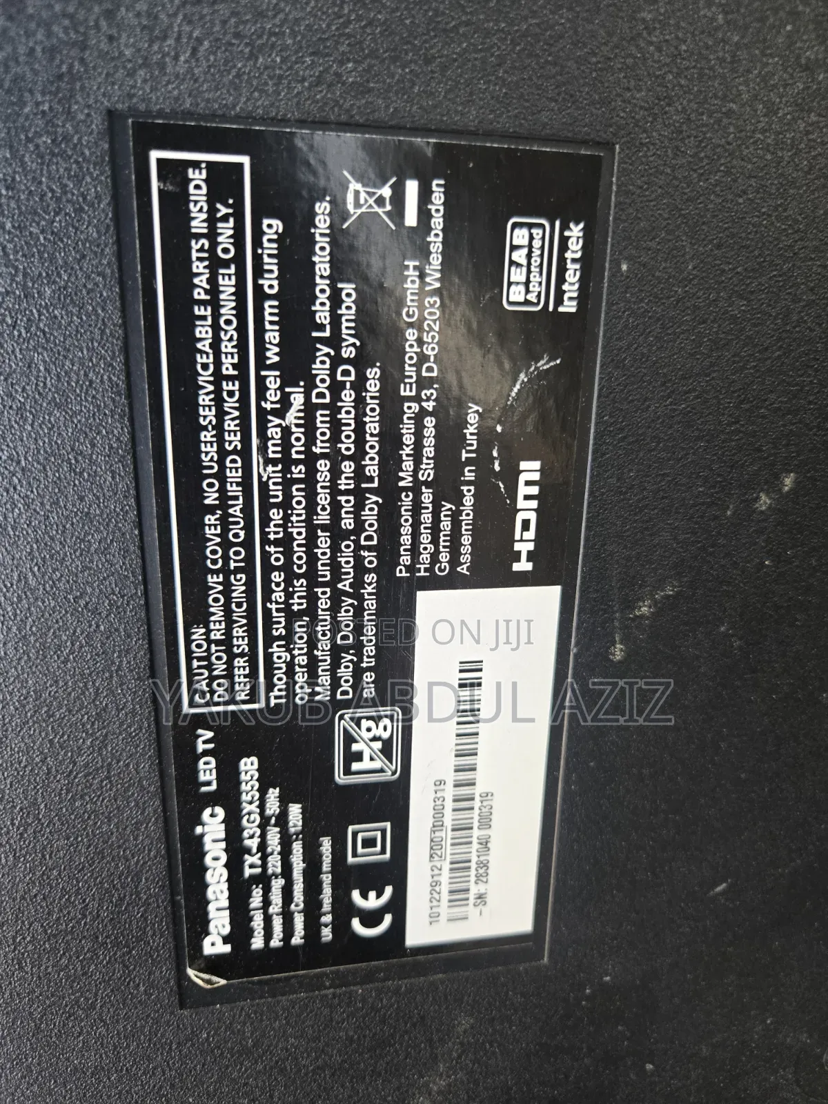 43 Inches Digital Satellite Smart Panasonic Tv