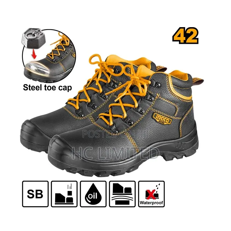 Ingco Steel Toe Cap Safety Boots-ssh04sb.42