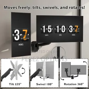 Adjustable Dual Monitor Wall Mount for 13-32" Screens, Vesa Compatible