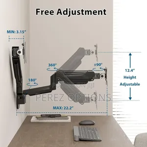 Adjustable Dual Monitor Wall Mount for 13-32" Screens, Vesa Compatible