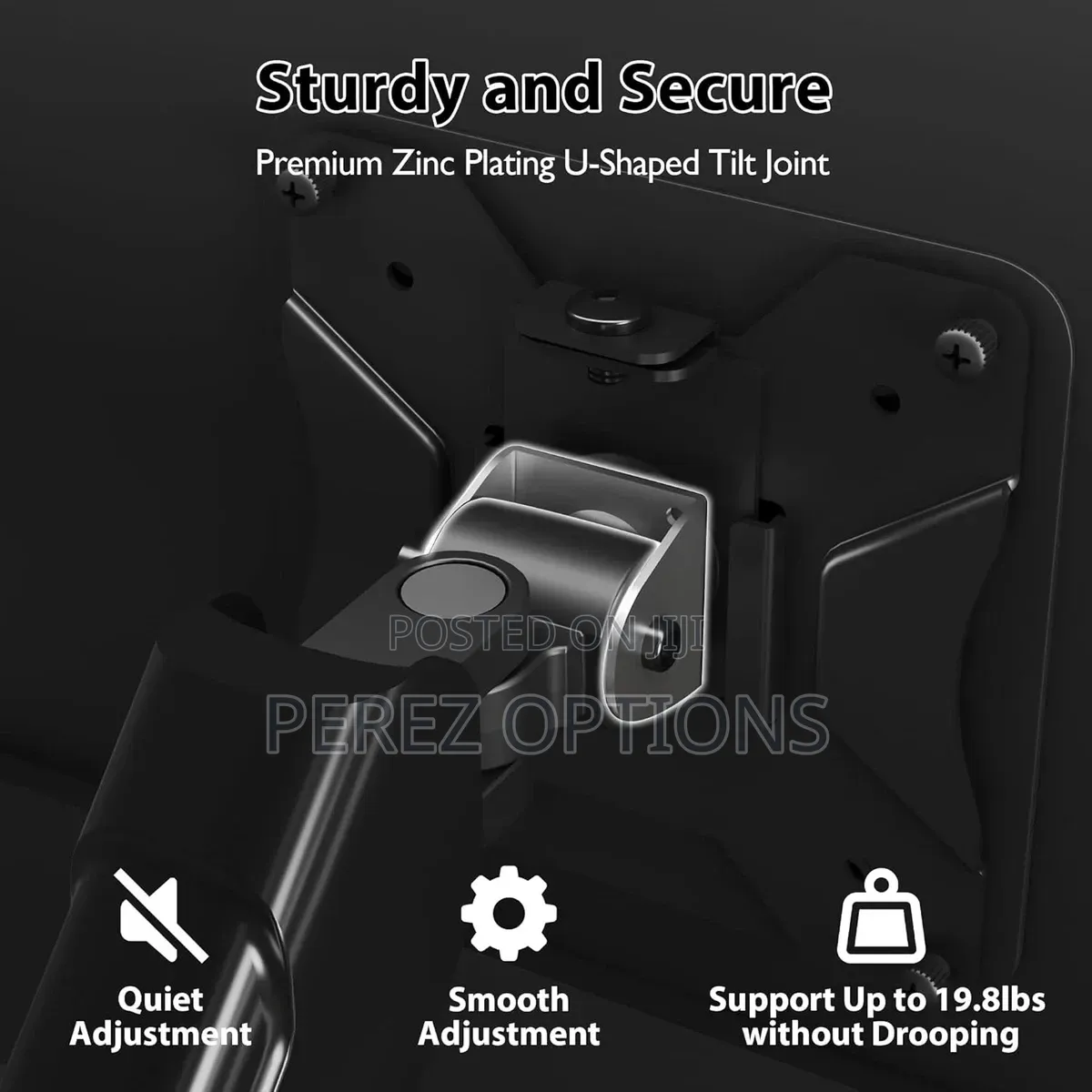 Adjustable Dual Monitor Wall Mount for 13-32" Screens, Vesa Compatible