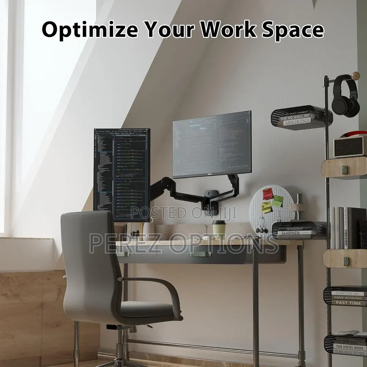 Adjustable Dual Monitor Wall Mount for 13-32" Screens, Vesa Compatible