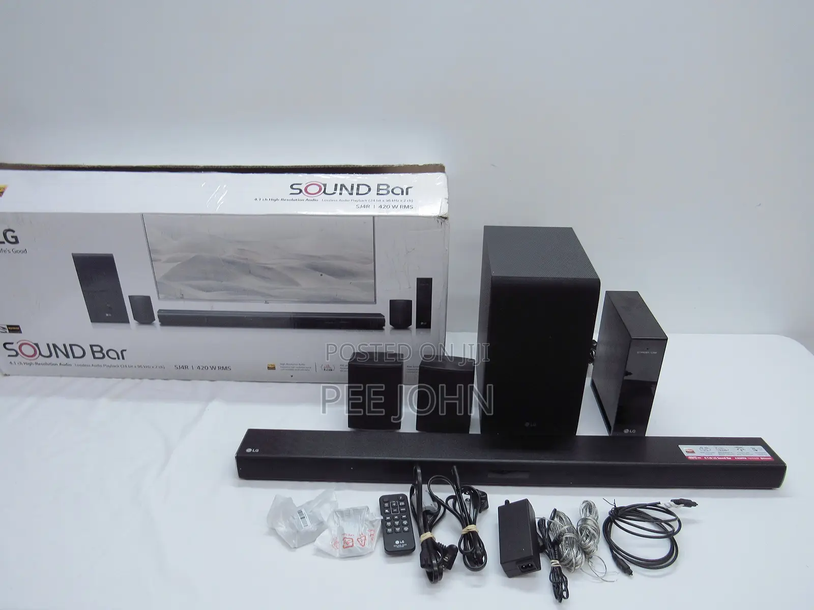 Lg Sj4r 4.1 Channel Soundbar – Wireless Subwoofer + Rear Speakers