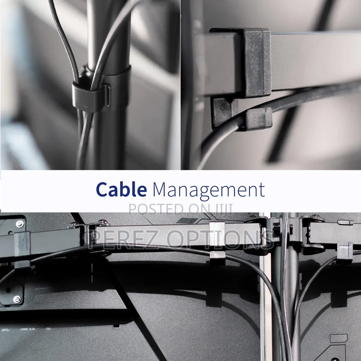 Freestanding Quad Monitor Stand Fully Adjustable With Tilt and Swivel