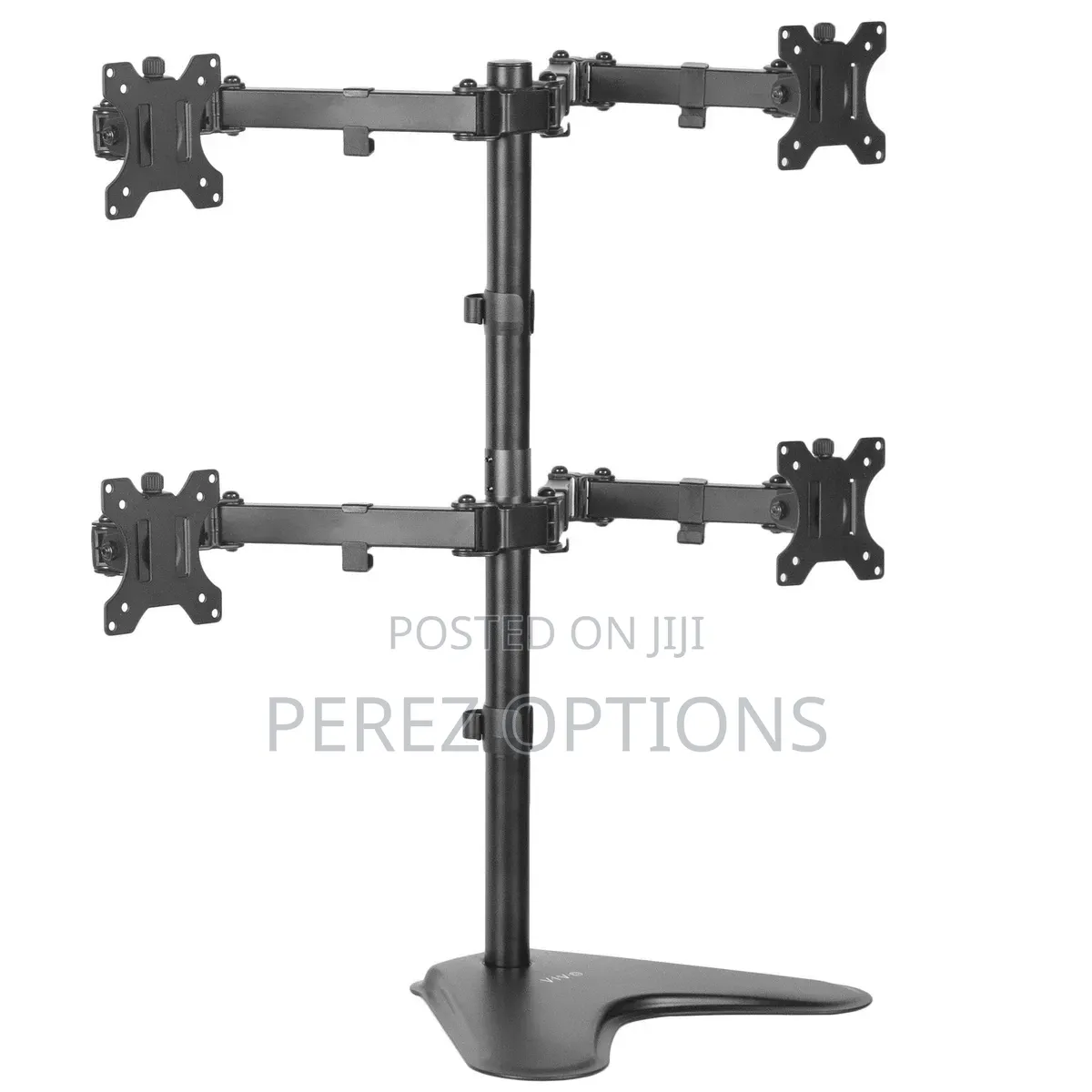 Freestanding Quad Monitor Stand Fully Adjustable With Tilt and Swivel