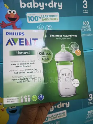 Philips Avent Natural Glass Bottle 1month Upwards240ml(8oz, 3-Pack
