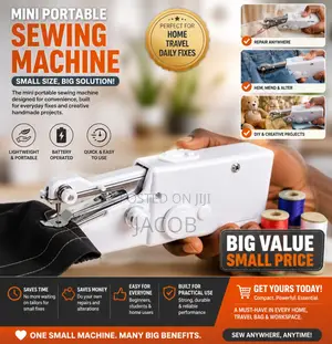 Handheld Sewing Machine Mini Portable Cordless Stitching Machine