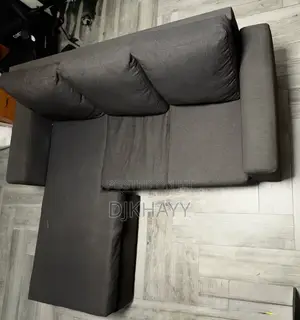 L-Shaped Sofa (Dark Grey) – Comfortable Modern