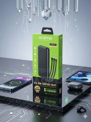 Oraimo 10000mah Portable Charger 22.5w – Built-in Wire