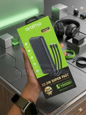 Oraimo 10000mah Fast Power Bank With Cables 22.5w – Compact