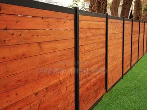 Modern Wooden Fence Wall Design Installation