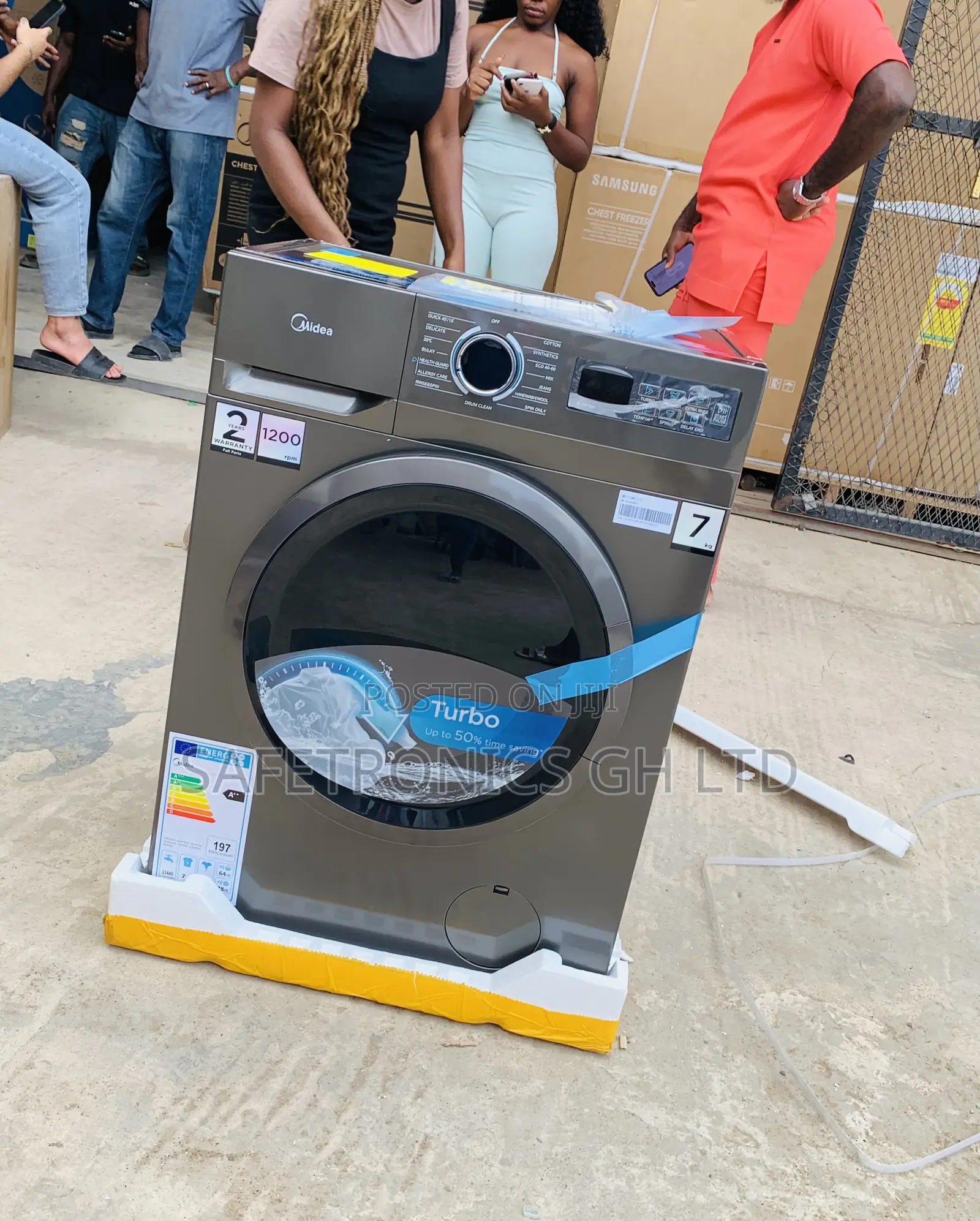 Super Fast Midea 7 Kg Front Load Washing Machine Mf110w70/T)