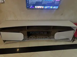 Brown and Beige Color Slitly Used Tv Unit