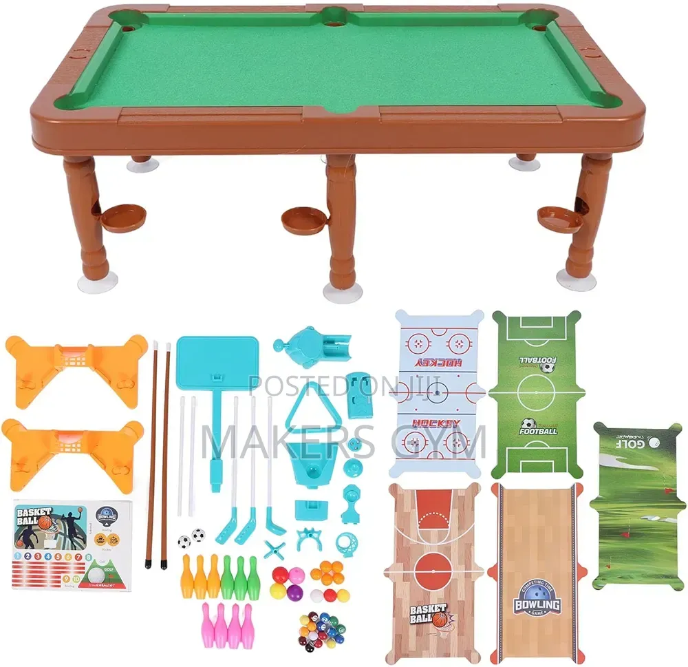 6 In 1 Snooker For Kids (Multifunctional Gaming Table)