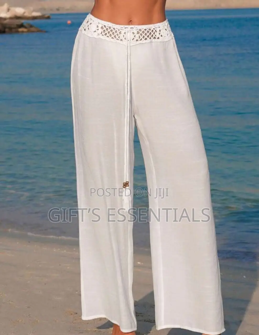 Women's Vacation Casual Solid Color Pants Summer Outfits, Beach