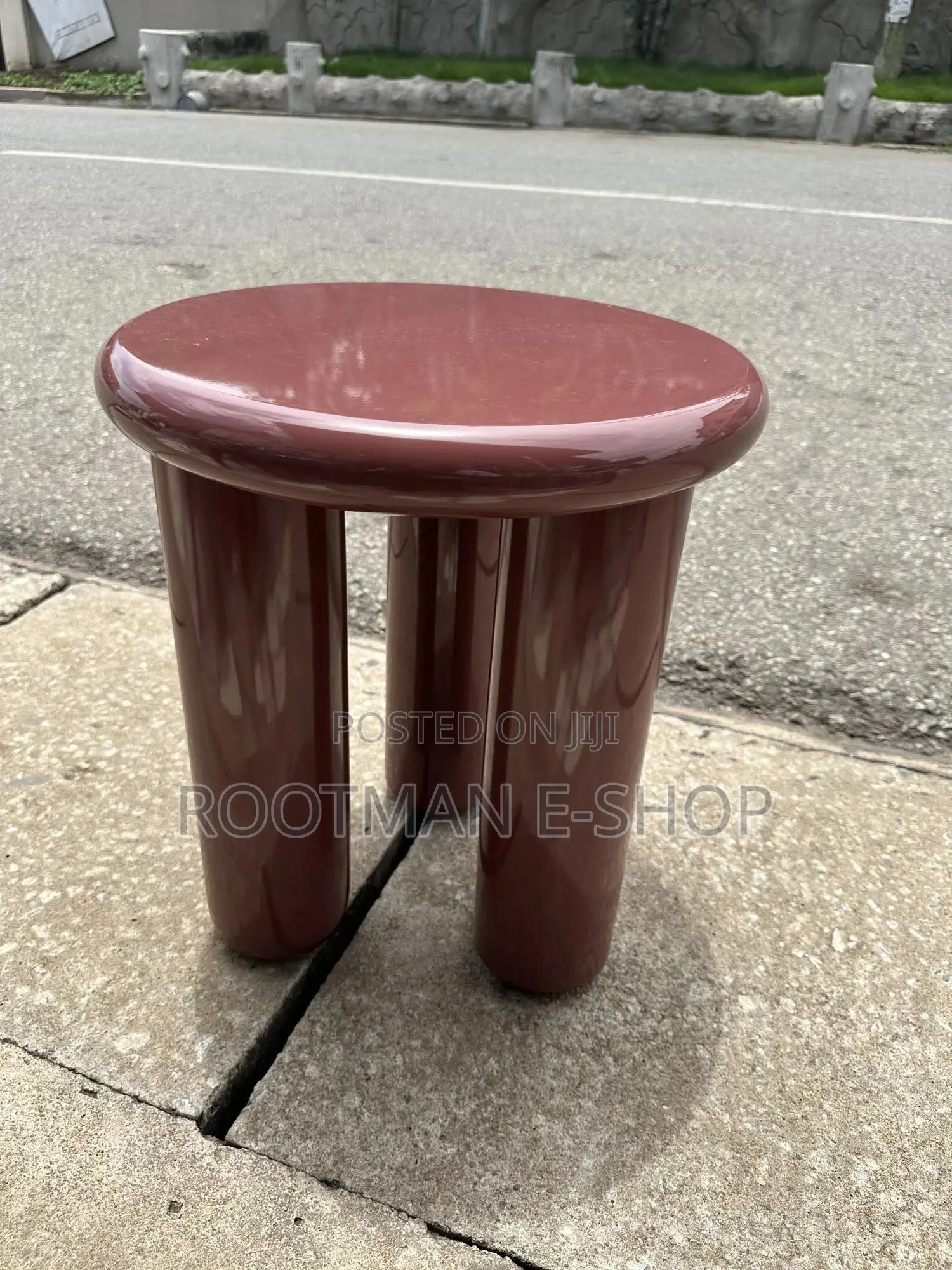 Habitat Round Side Table - Wine