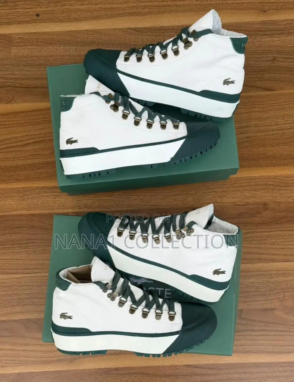 Lacoste Cripshot Mid - Cut High in Creamy/Green