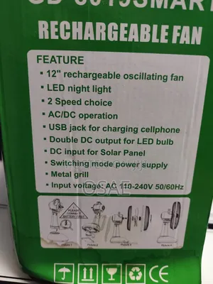 Rechargeable Fan and Light ( Solar Panel)