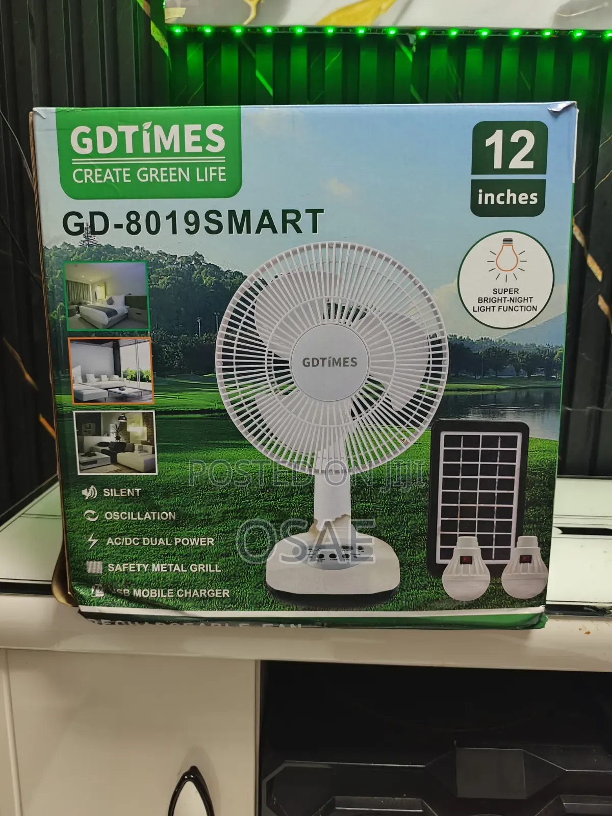 Rechargeable Fan and Light ( Solar Panel)
